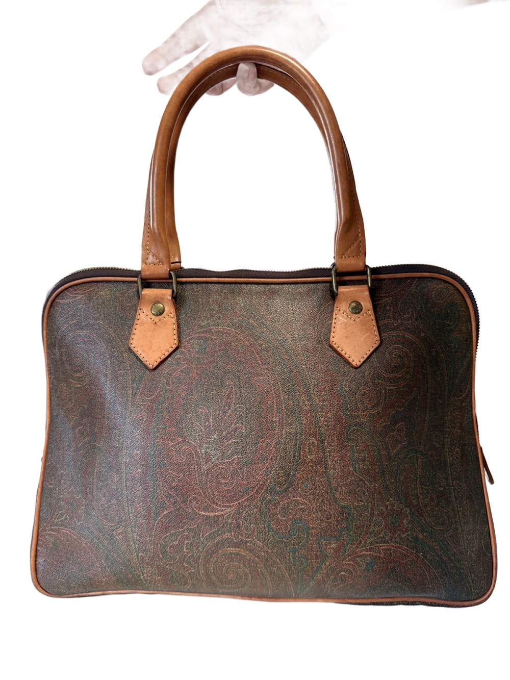 Vintage Etro Paisley Document Briefcase/Office Tote | Made in Italy | Rare Style - Picture 2 of 16